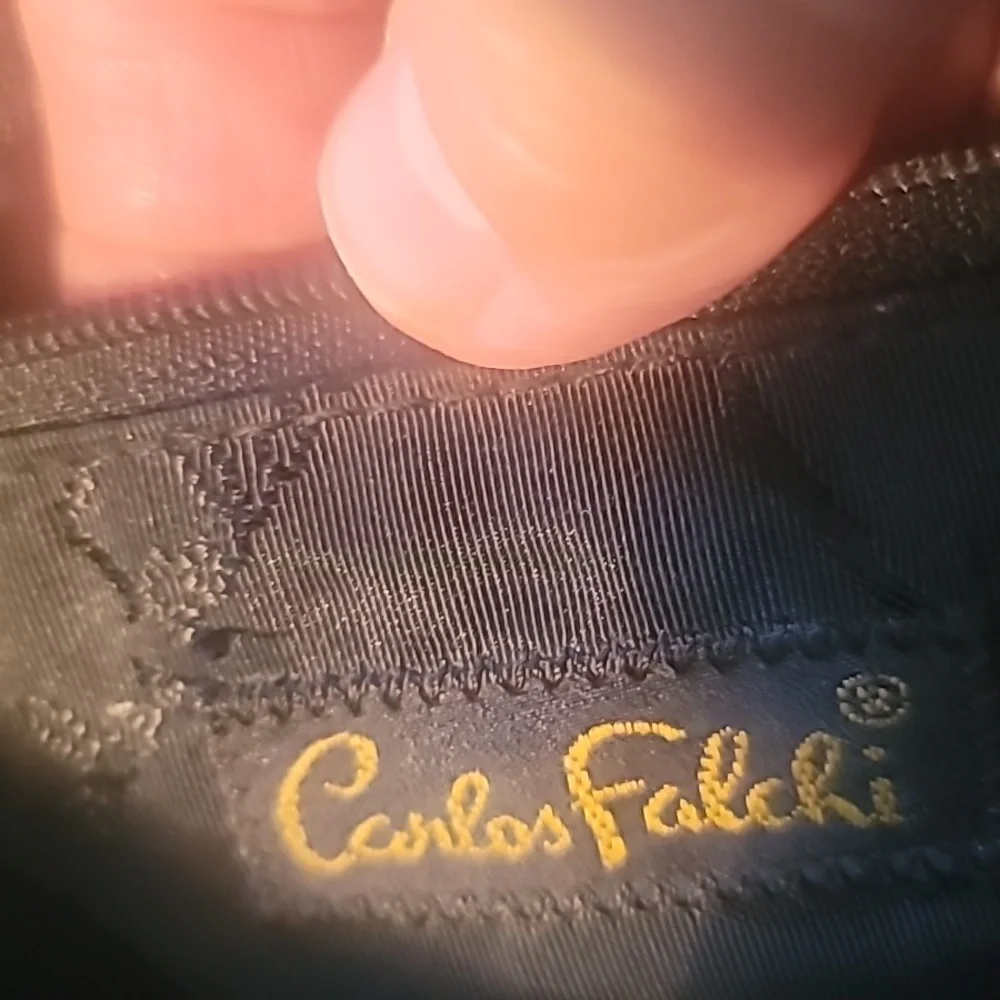 CARLOS FALCHI Embossed Leather Bag